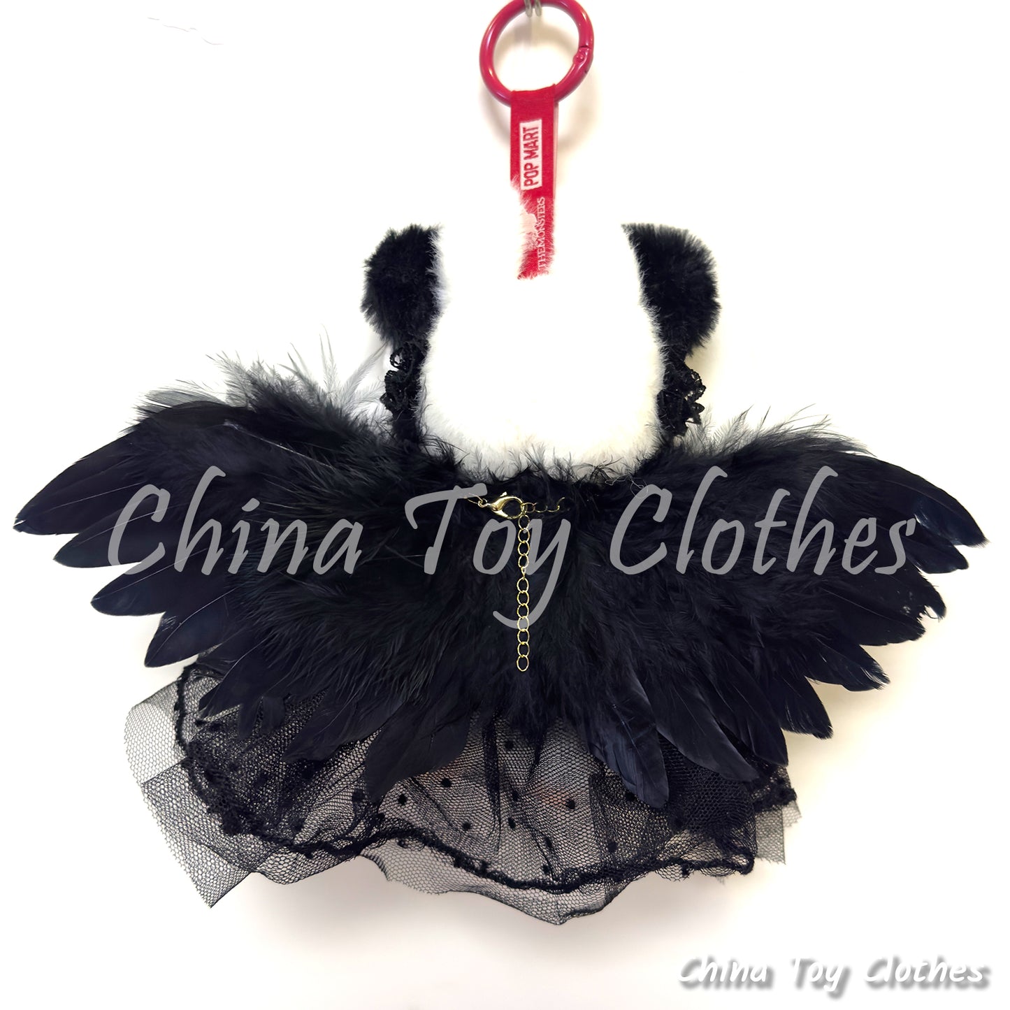 LABUBU 17cm 怪獸毛絨公仔衣帥哥漫畫風格 4 件套無玩具