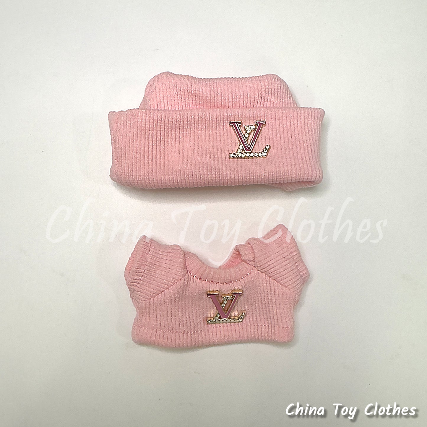 LABUBU 17cm The Monsters Plush Doll Handmade Clothes Elegant Lady VV Fashion Outfit Camera NO TOY