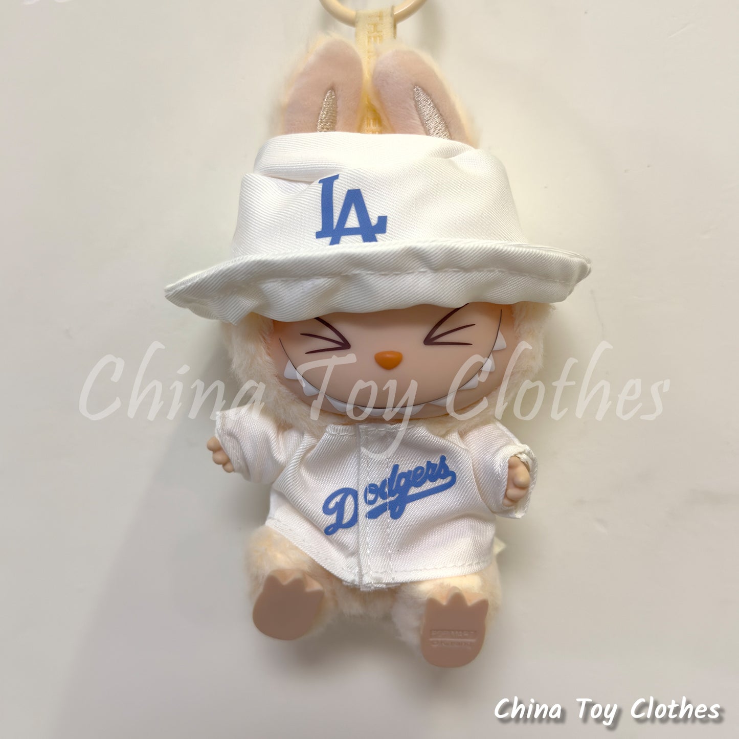 LABUBU 17cm 7" The Monsters Plush Doll Replacing Clothes No. 5 FREEMAN Baseball Sportswear Outfit NO TOY