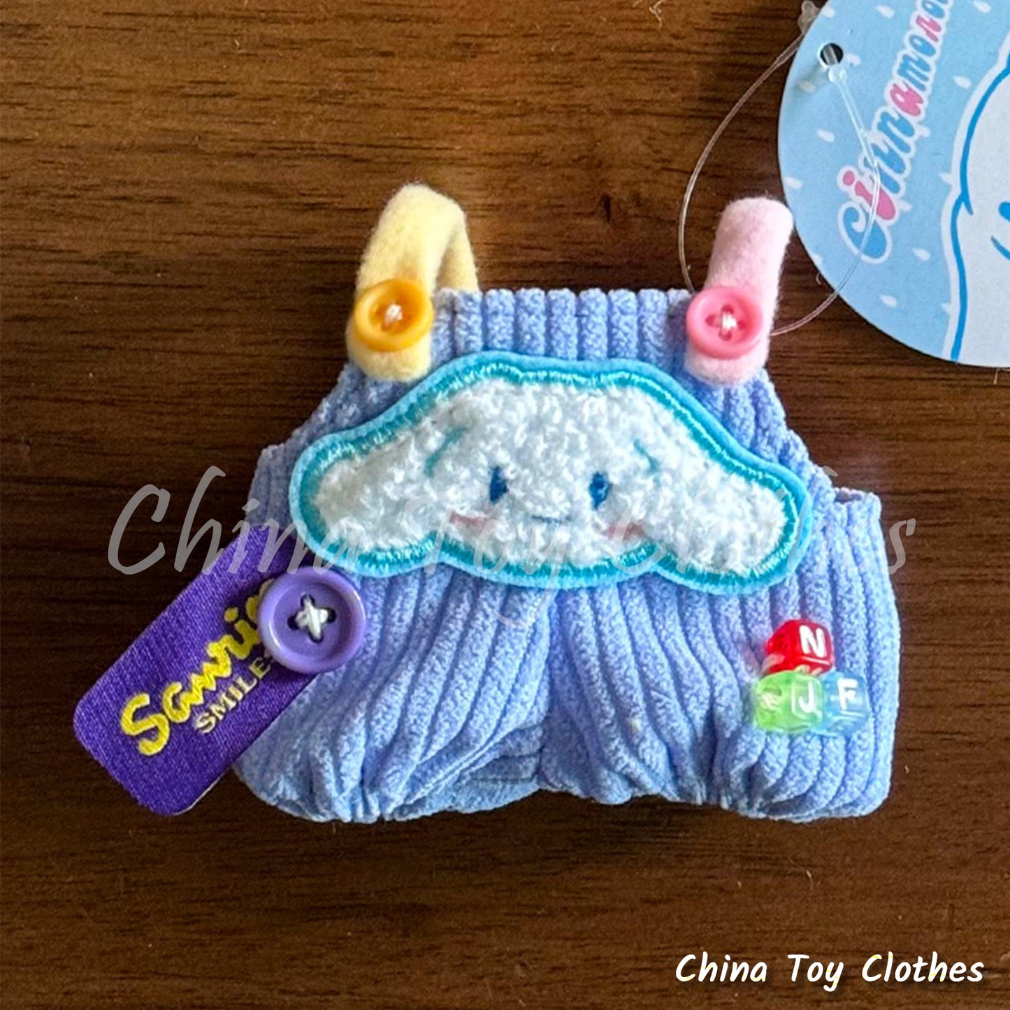 LABUBU 17cm 7inch The Monsters Plush Doll Clothes Adorable Cartoon Outfit NO TOY