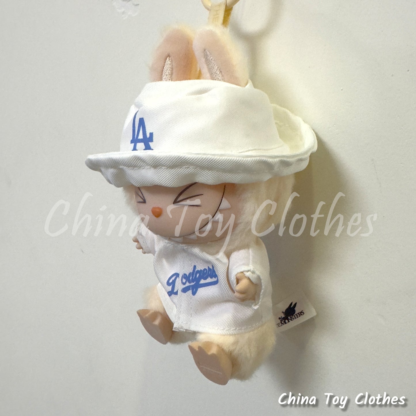LABUBU 17cm 7" The Monsters Plush Doll Replacing Clothes No. 5 FREEMAN Baseball Sportswear Outfit NO TOY