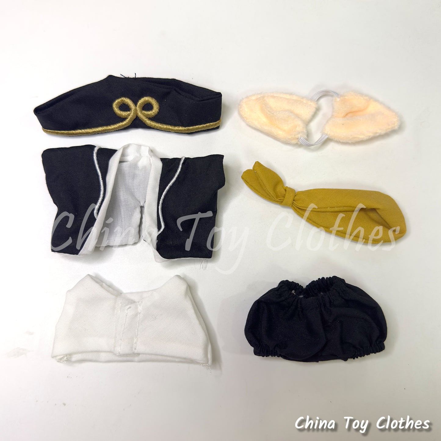 LABUBU 17cm 怪獸毛絨公仔衣帥哥漫畫風格 4 件套無玩具