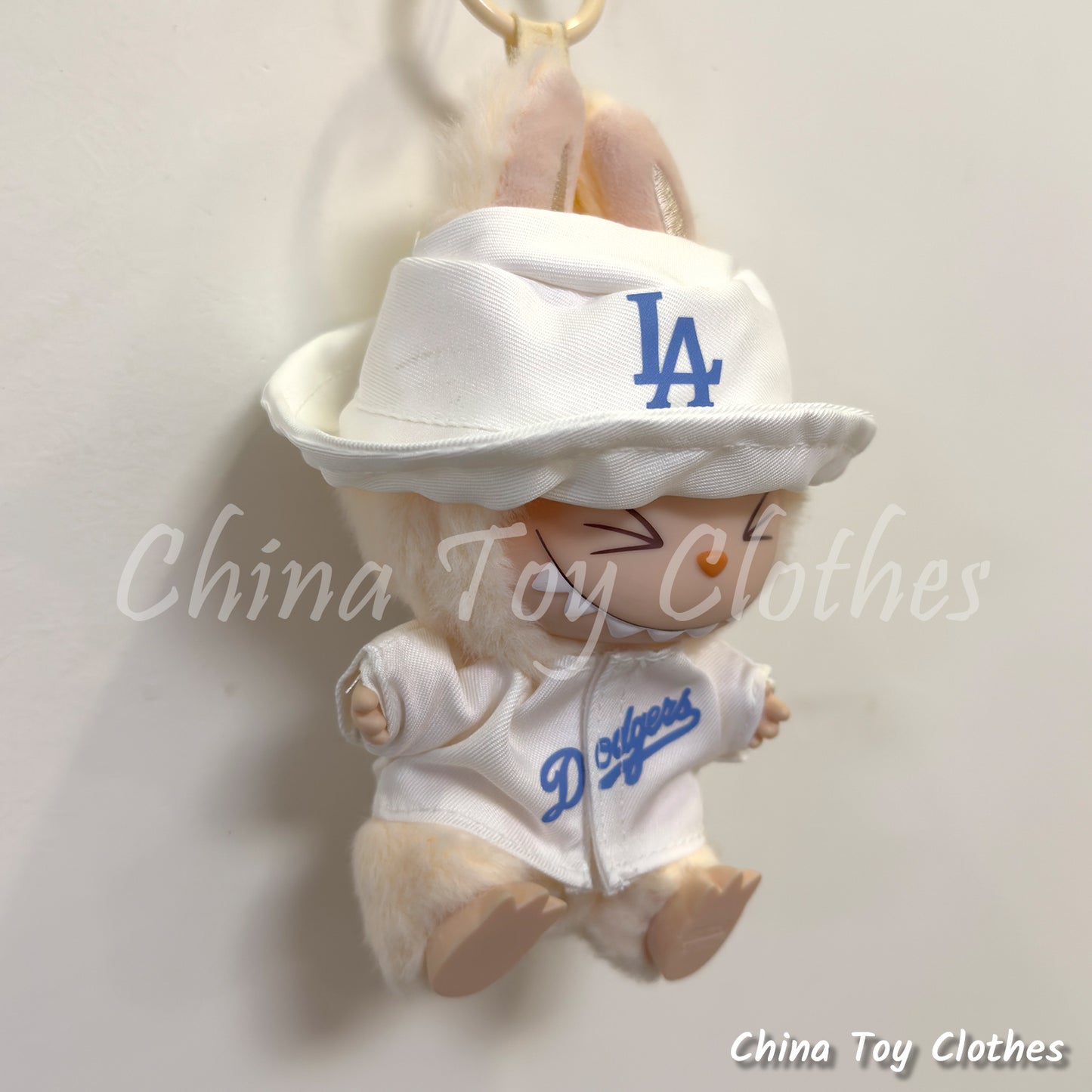 LABUBU 17cm 7" The Monsters Plush Doll Replacing Clothes No. 5 FREEMAN Baseball Sportswear Outfit NO TOY