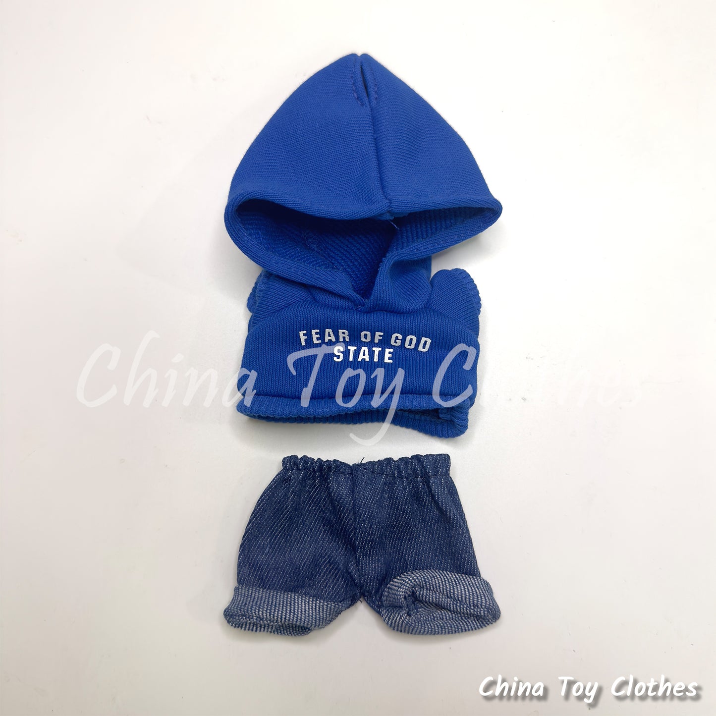 LABUBU 17cm 7inch The Monsters Plush Doll Replacing Clothes Fear Leisure Hoodie Jeans  NO TOY