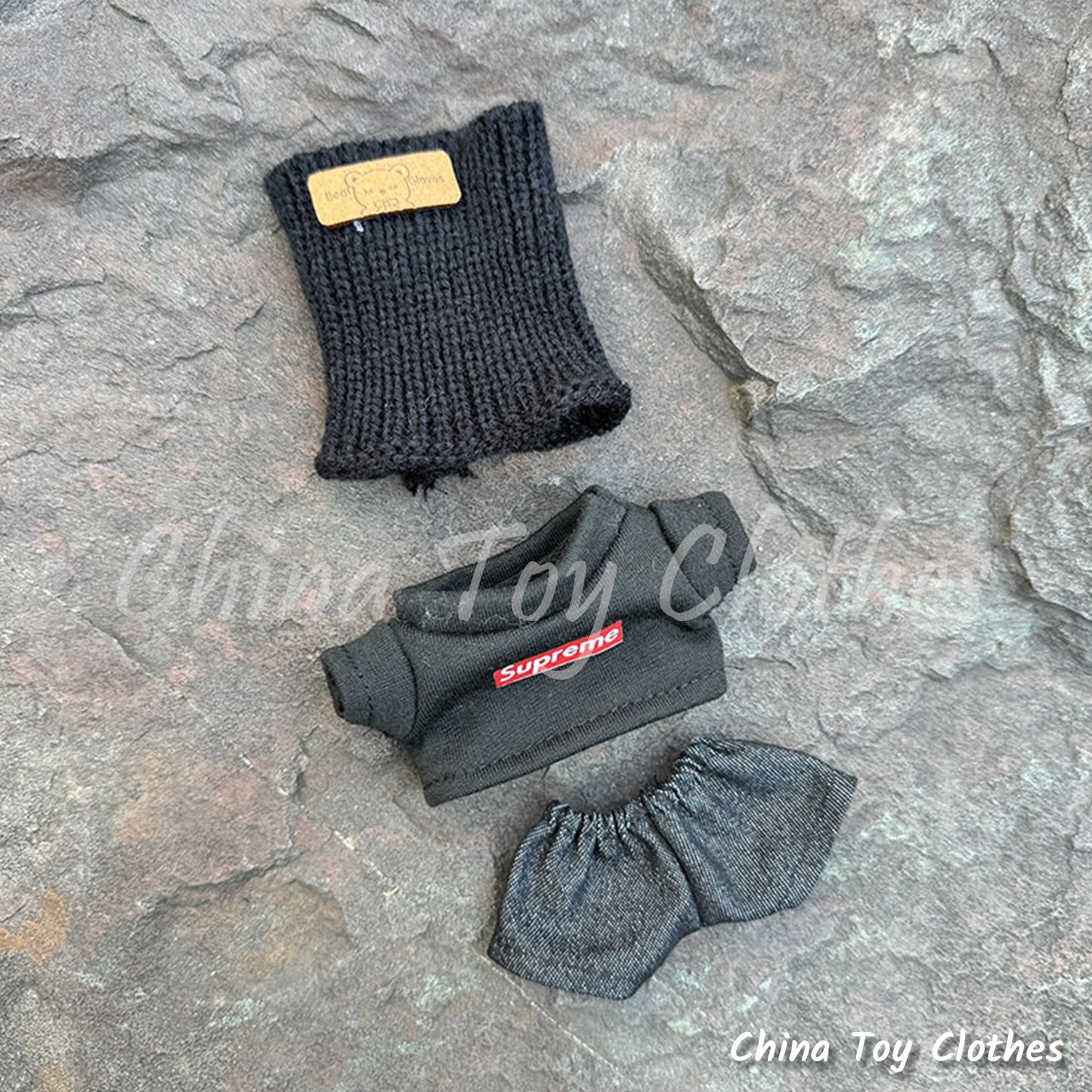 LABUBU 17cm 怪獸毛絨公仔衣帥哥漫畫風格 4 件套無玩具