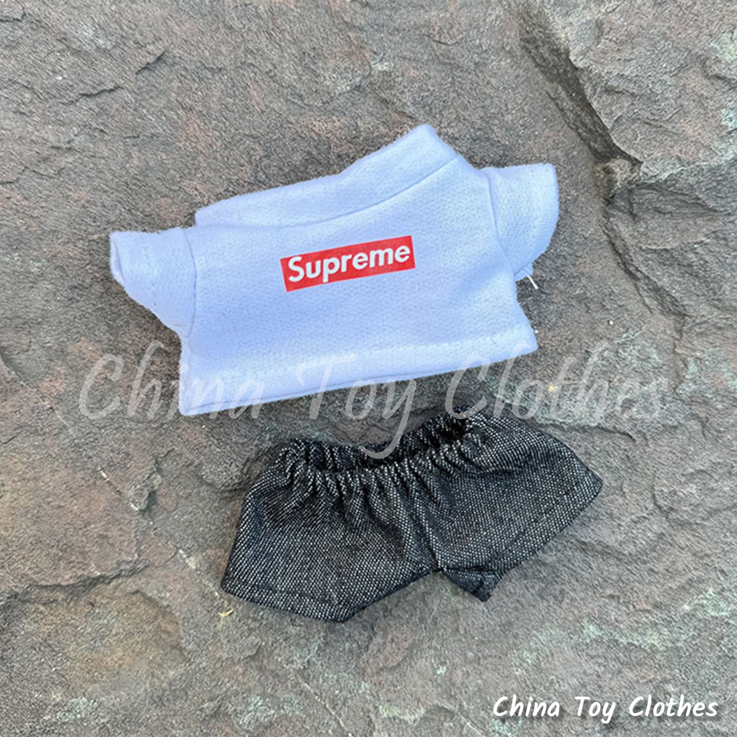 LABUBU 17cm 怪獸毛絨公仔衣帥哥漫畫風格 4 件套無玩具