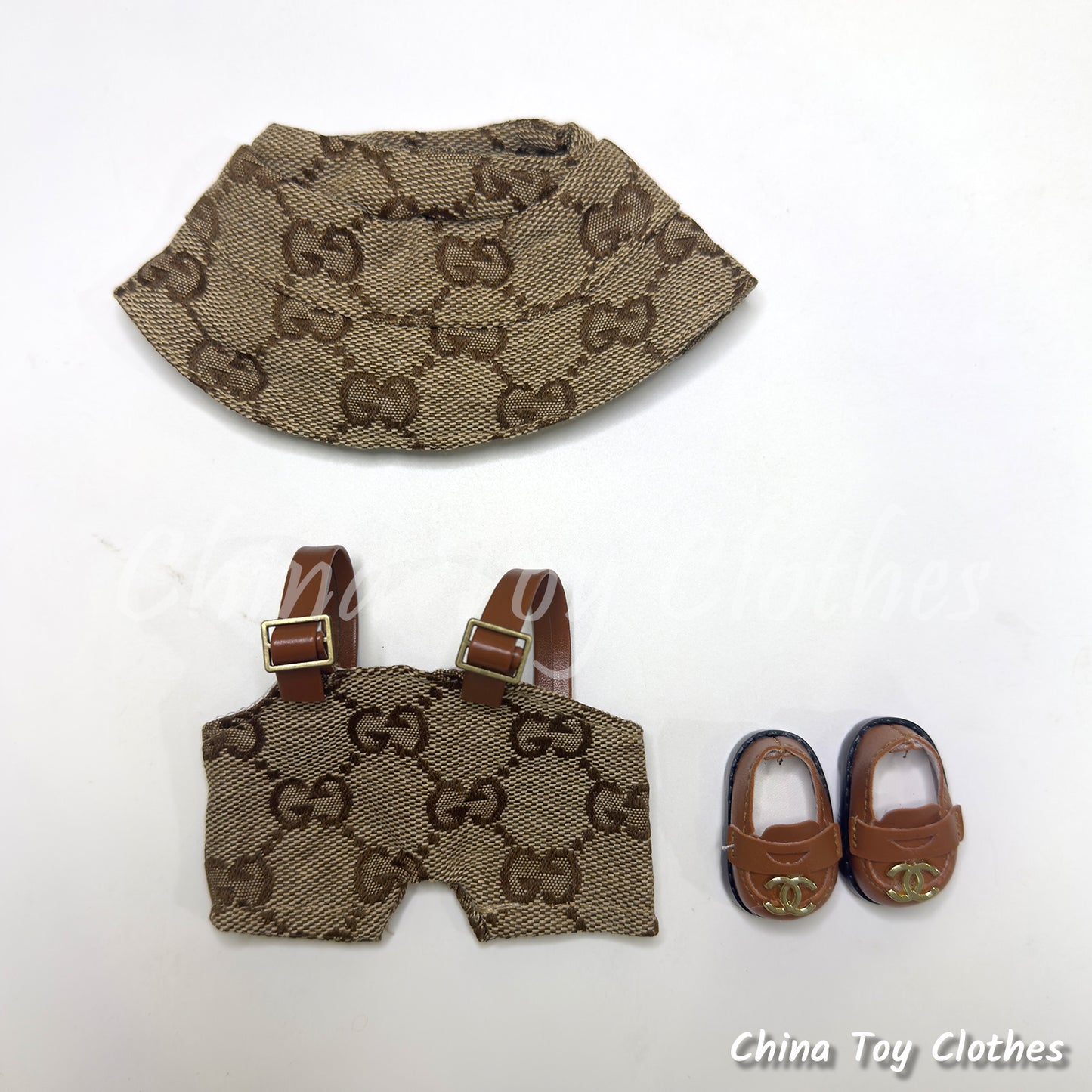 LABUBU 17cm 怪獸毛絨公仔衣帥哥漫畫風格 4 件套無玩具