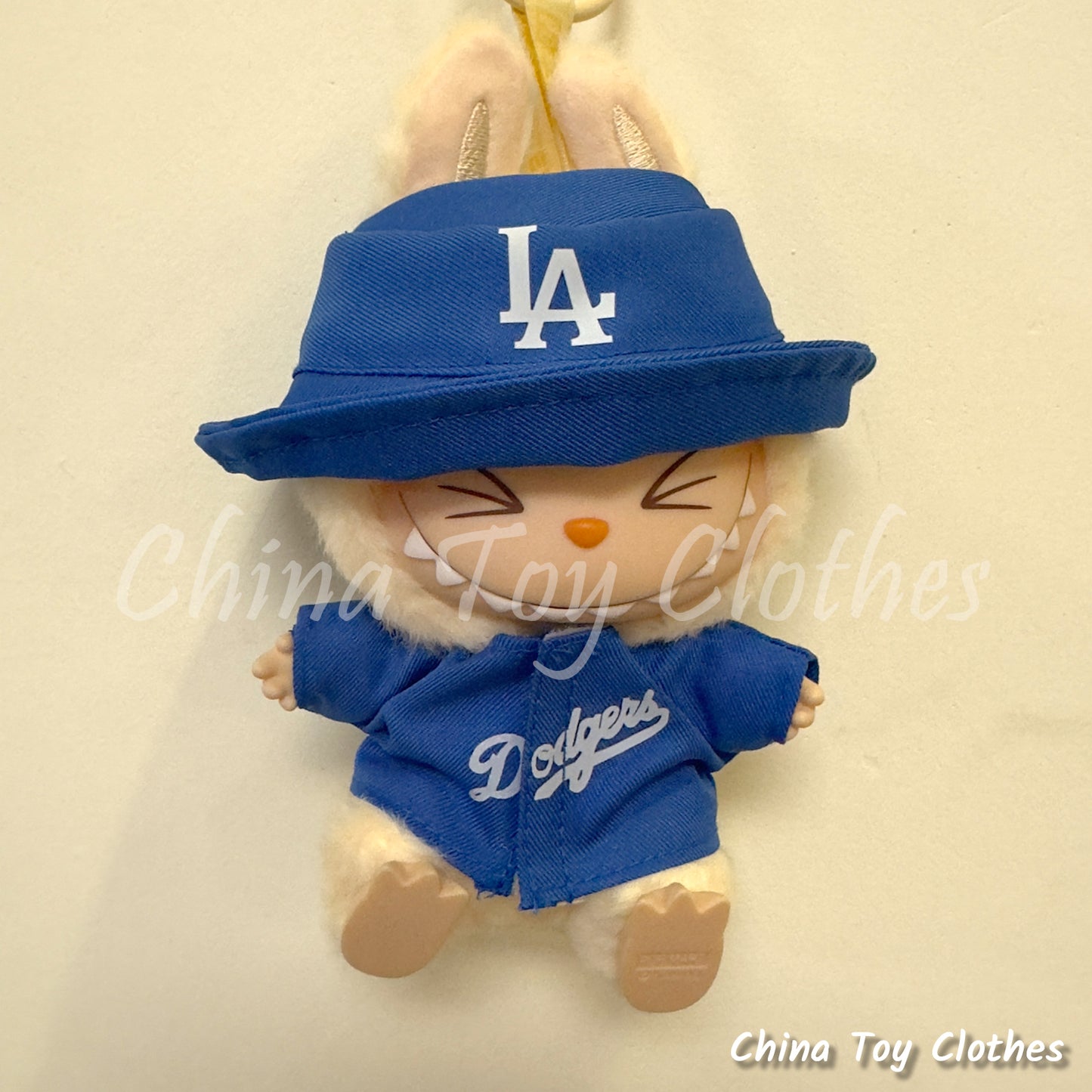 LABUBU 17cm 7" The Monsters Plush Doll Replacing Clothes No. 5 FREEMAN Baseball Sportswear Outfit NO TOY