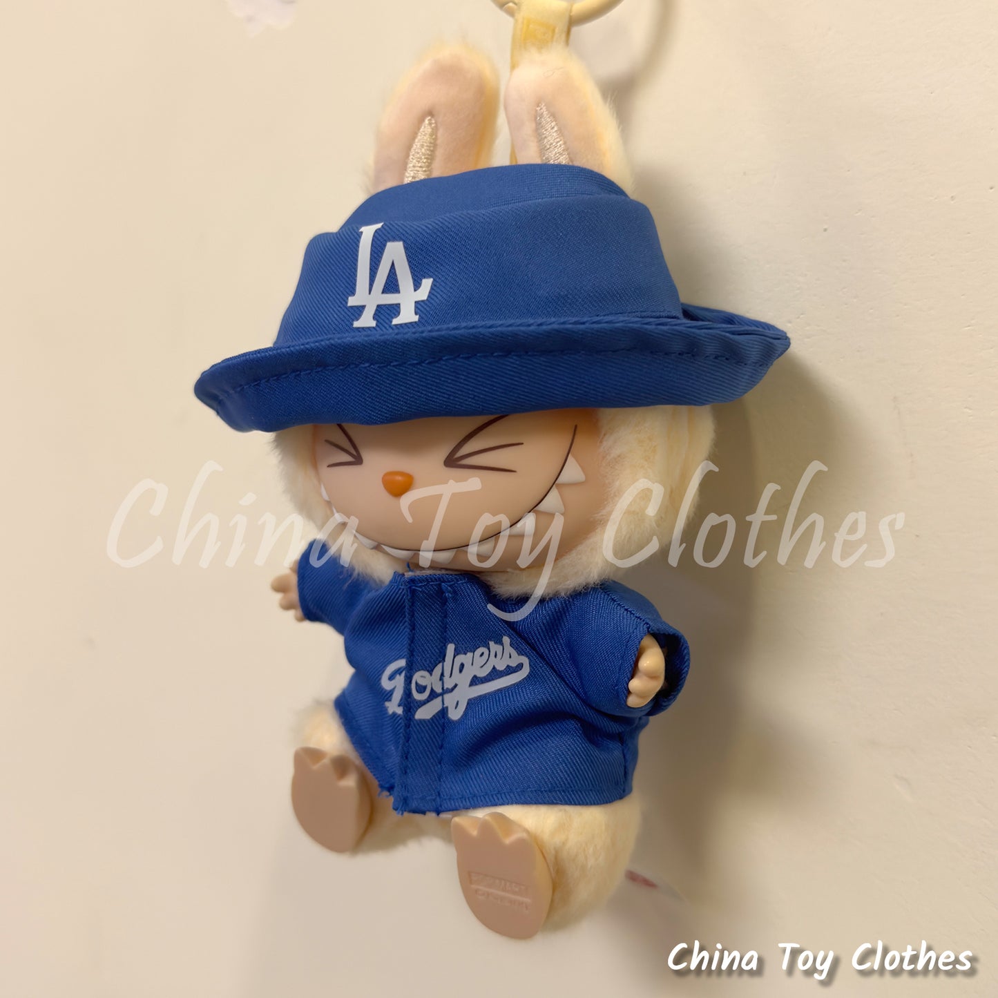 LABUBU 17cm 7" The Monsters Plush Doll Replacing Clothes No. 5 FREEMAN Baseball Sportswear Outfit NO TOY