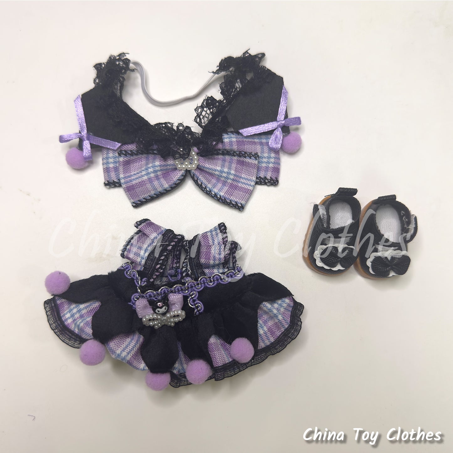 LABUBU 17cm Les Monstres Peluche Poupée Vêtements Beau Mec Style Manga 4 articles dans un costume PAS DE JOUET