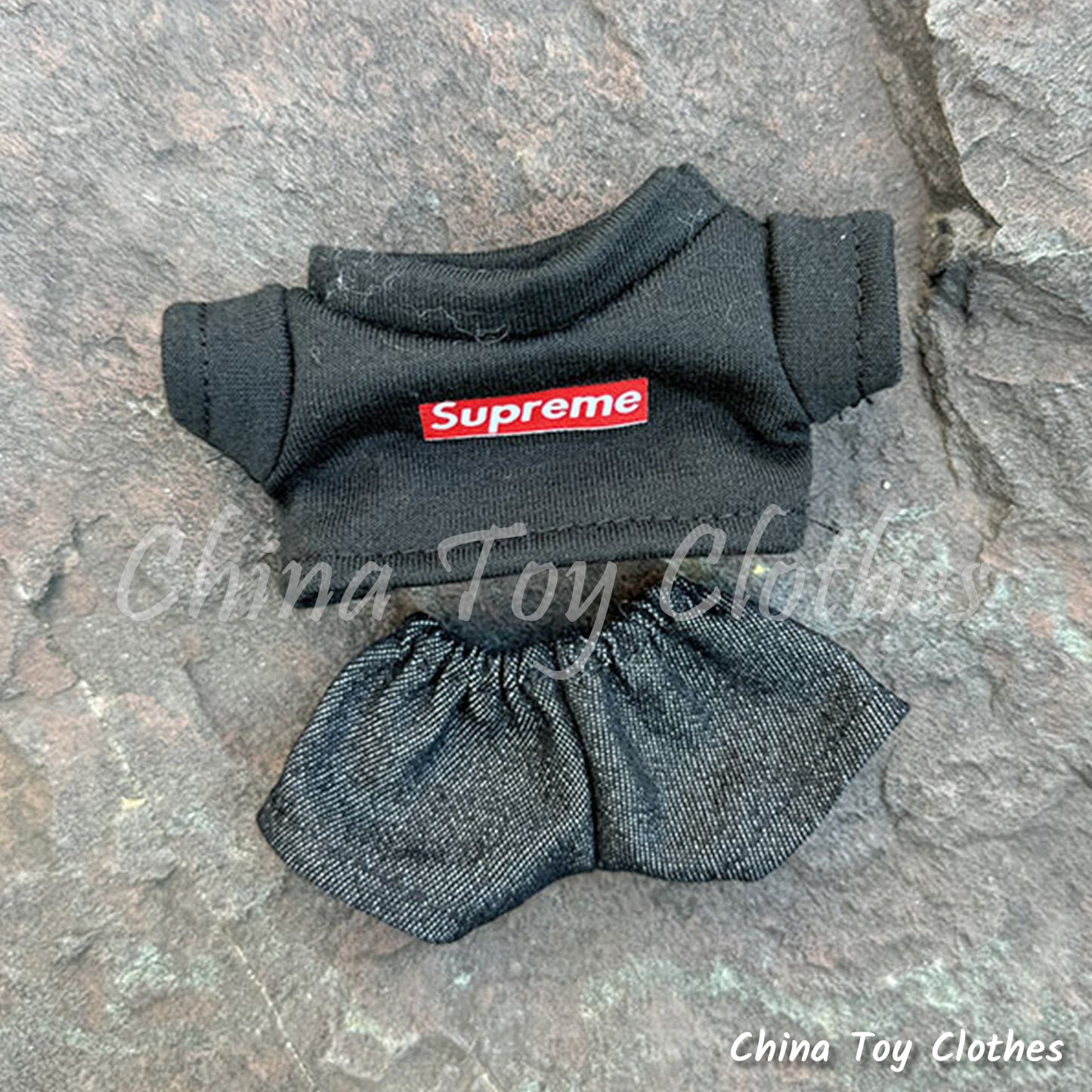 LABUBU 17cm 怪獸毛絨公仔衣帥哥漫畫風格 4 件套無玩具