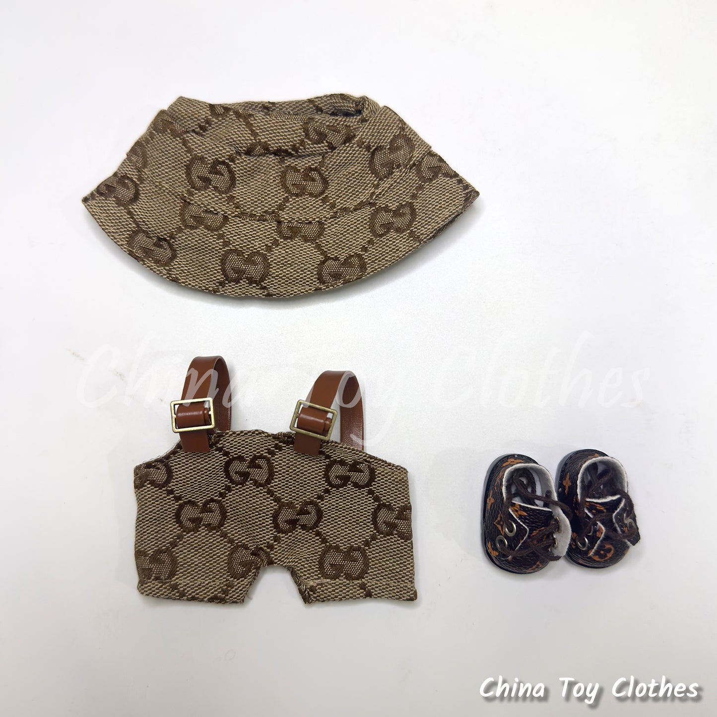 LABUBU 17cm 怪獸毛絨公仔衣帥哥漫畫風格 4 件套無玩具