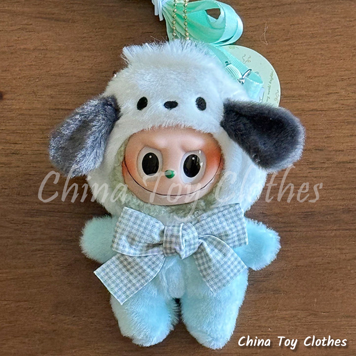 LABUBU 17cm 7inch The Monsters Plush Doll Clothes Adorable Cartoon Outfit NO TOY