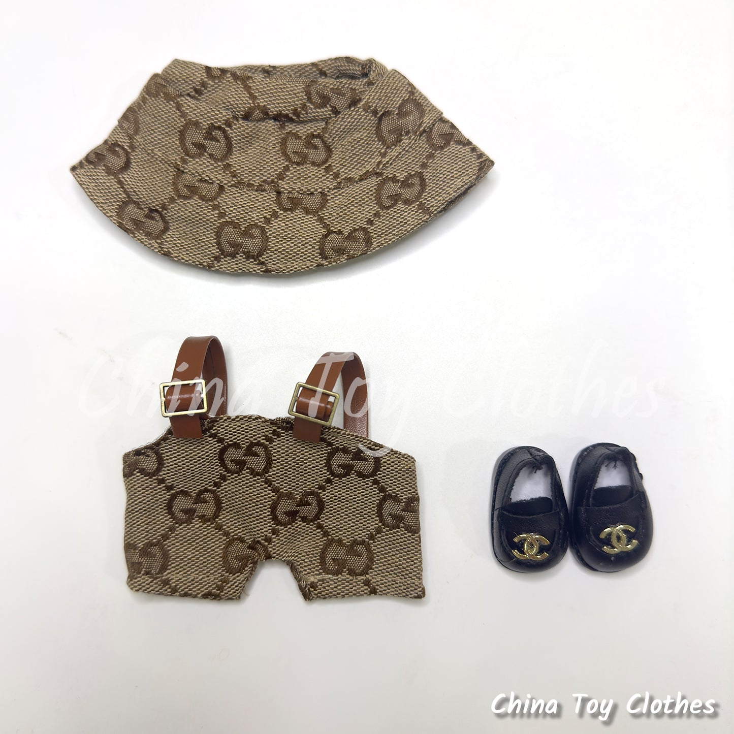 LABUBU 17cm 怪獸毛絨公仔衣帥哥漫畫風格 4 件套無玩具