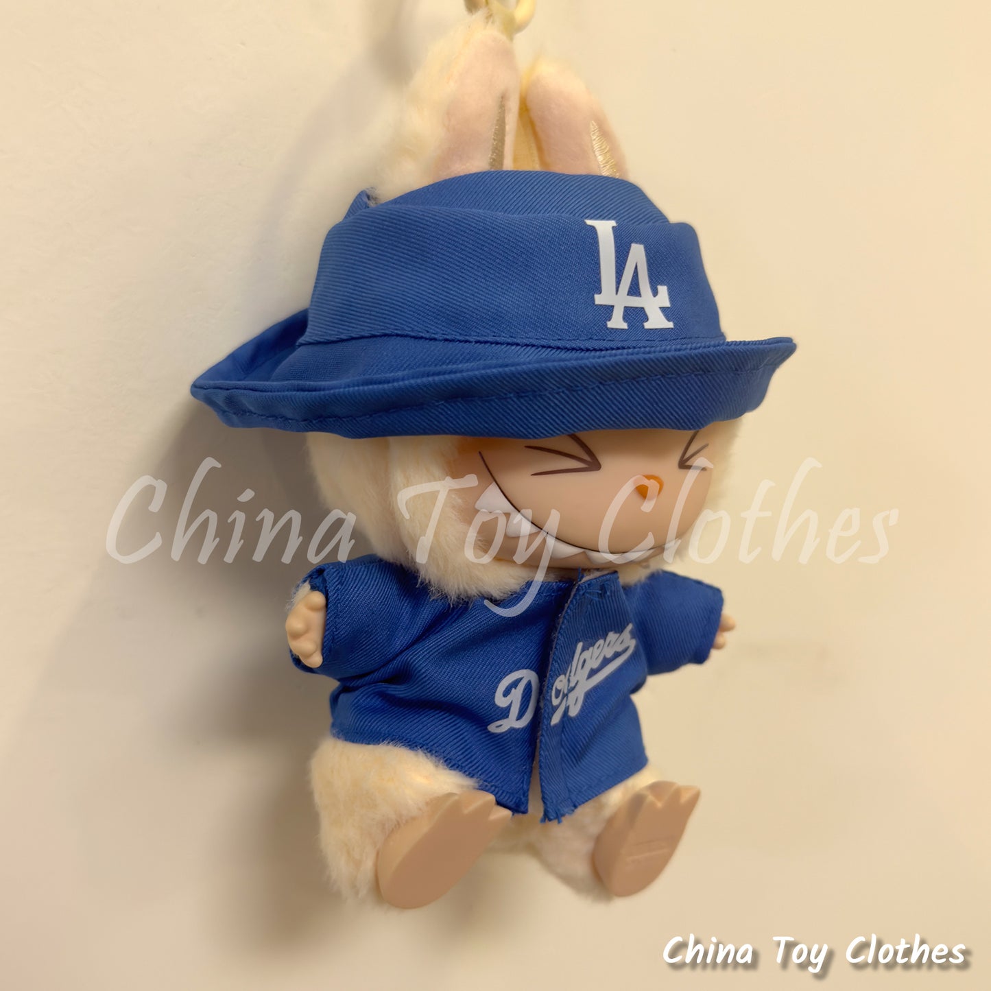 LABUBU 17cm 7" The Monsters Plush Doll Replacing Clothes No. 5 FREEMAN Baseball Sportswear Outfit NO TOY