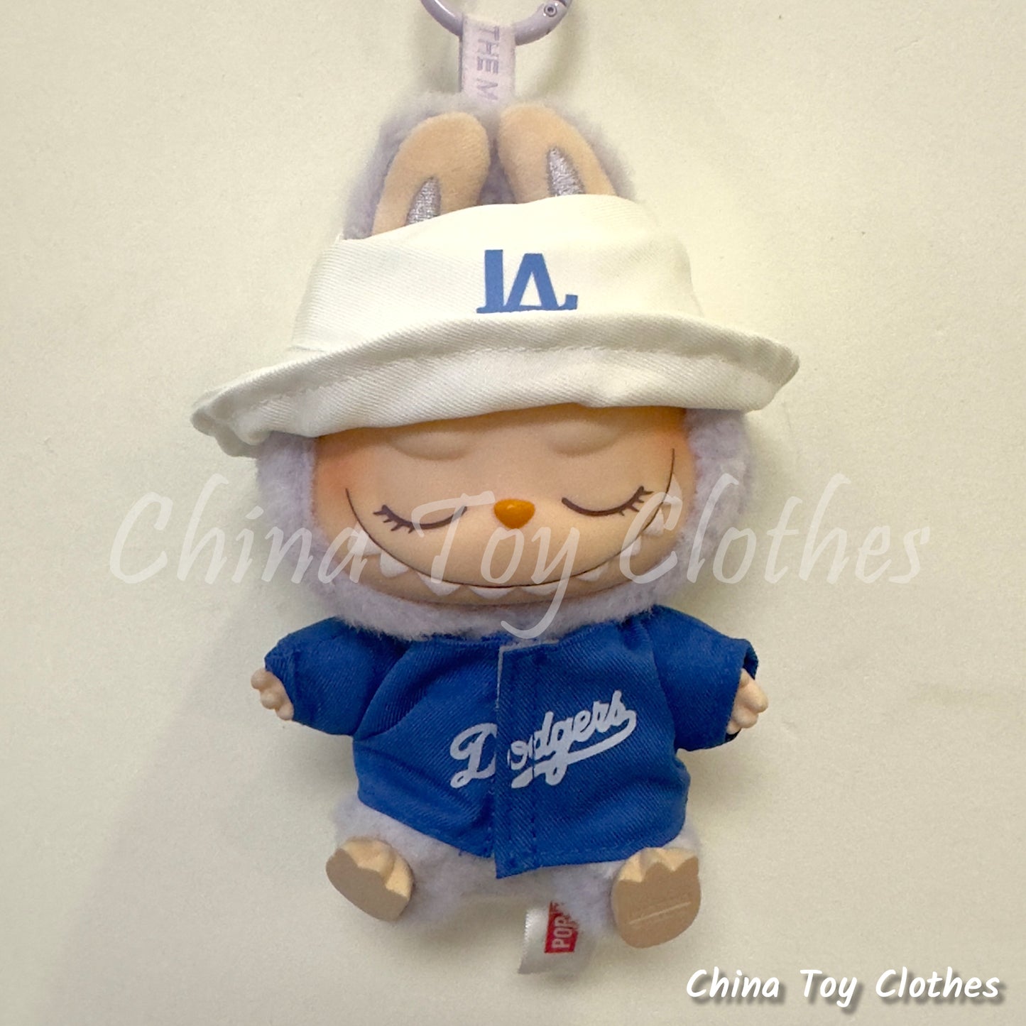 LABUBU 17cm 7" The Monsters Plush Doll Replacing Clothes No. 5 FREEMAN Baseball Sportswear Outfit NO TOY