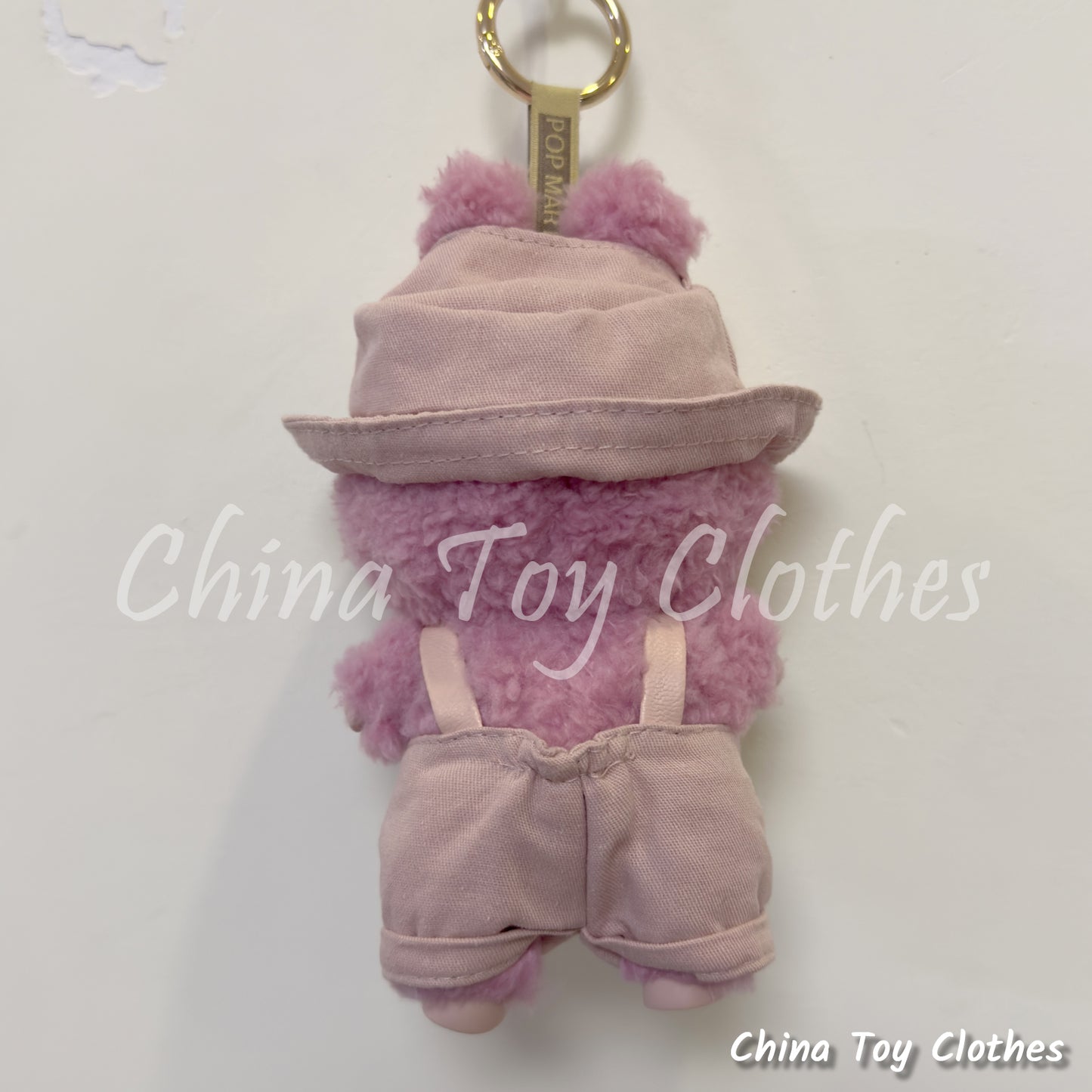 New Arrival LABUBU 17cm 7" The Monsters Plush Doll Clothes Rich Guy Pink Leisure suit NO TOY