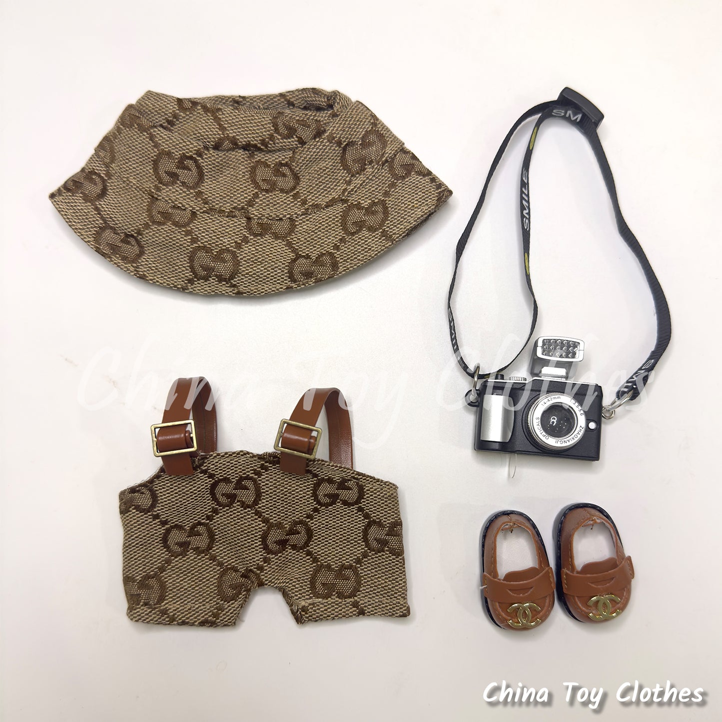 LABUBU 17cm 怪獸毛絨公仔衣帥哥漫畫風格 4 件套無玩具