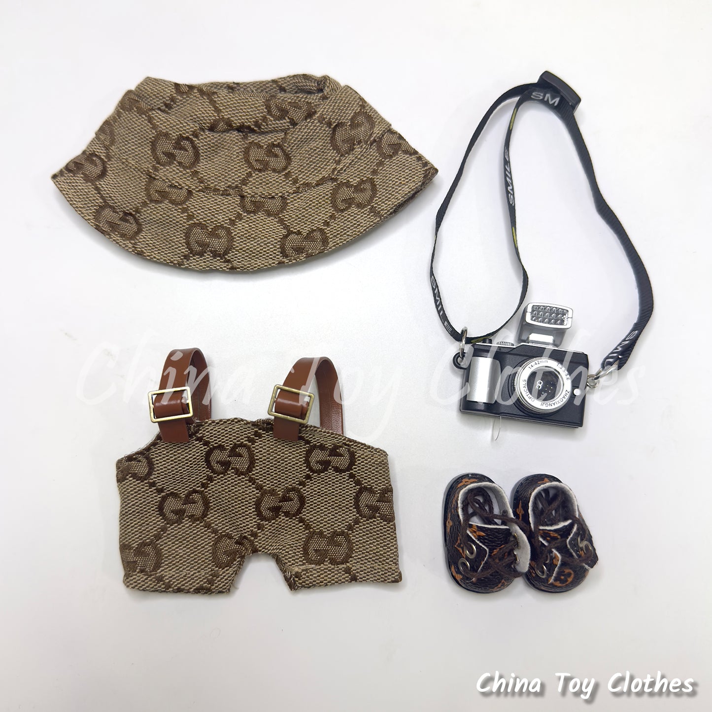 LABUBU 17cm 怪獸毛絨公仔衣帥哥漫畫風格 4 件套無玩具