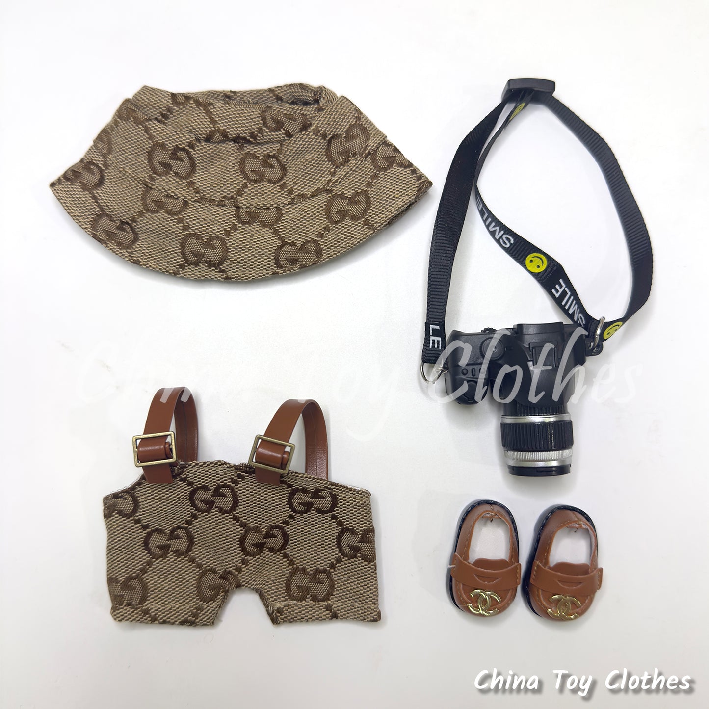 LABUBU 17cm 怪獸毛絨公仔衣帥哥漫畫風格 4 件套無玩具