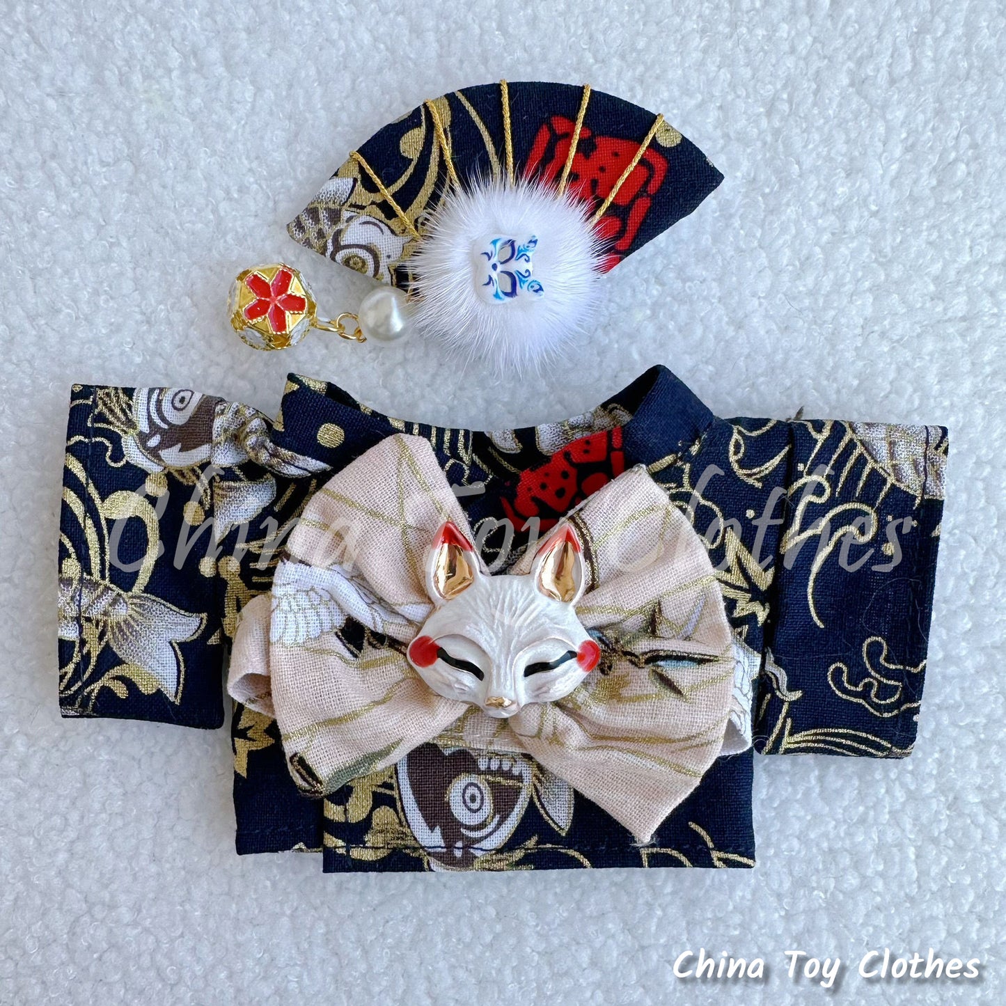 LABUBU 17cm The Monsters Plush Doll Clothes Lovely Japanese Girl Style Kimono NO TOY