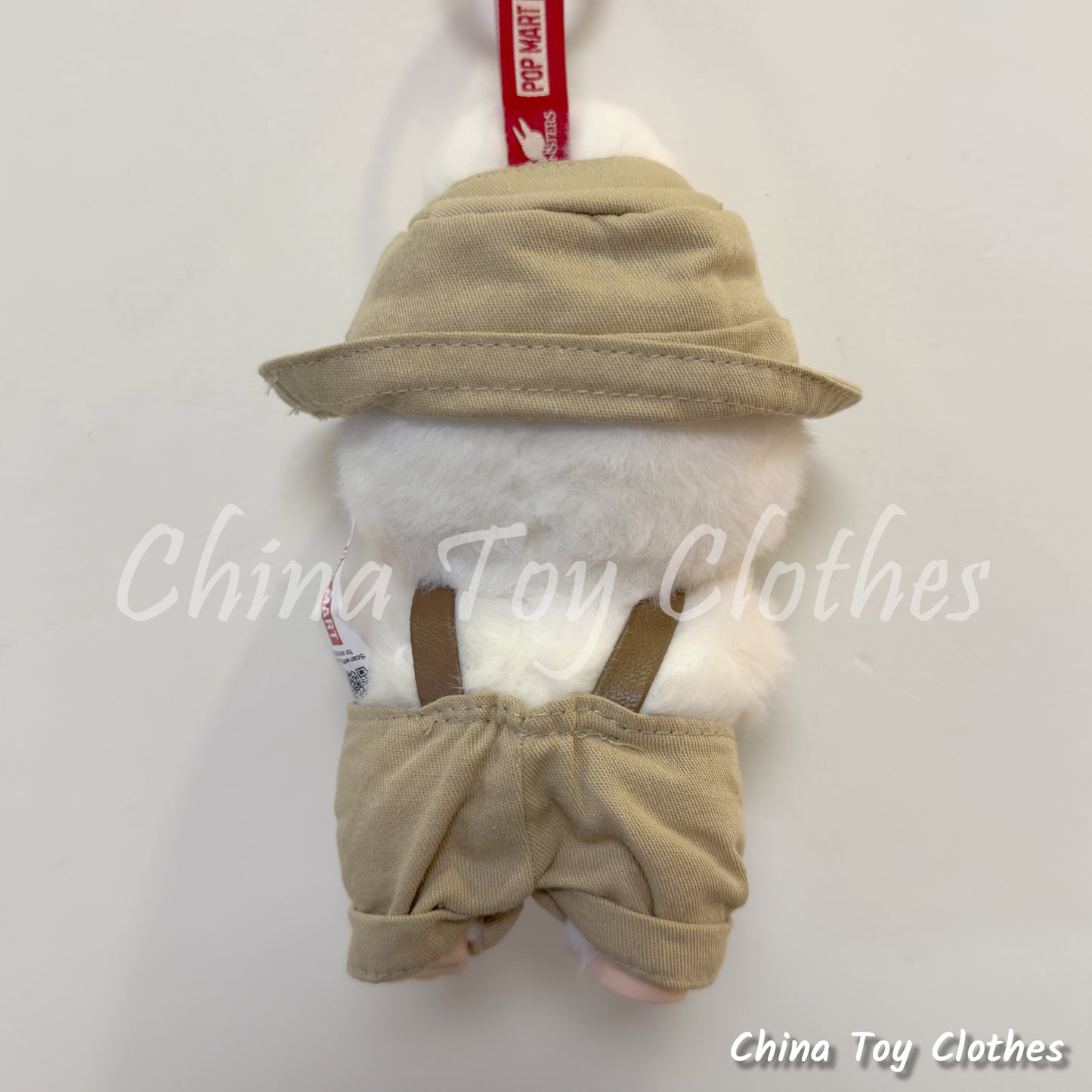 New Arrival LABUBU 17cm 7" The Monsters Plush Doll Clothes Rich Guy Beige Leisure suit NO TOY