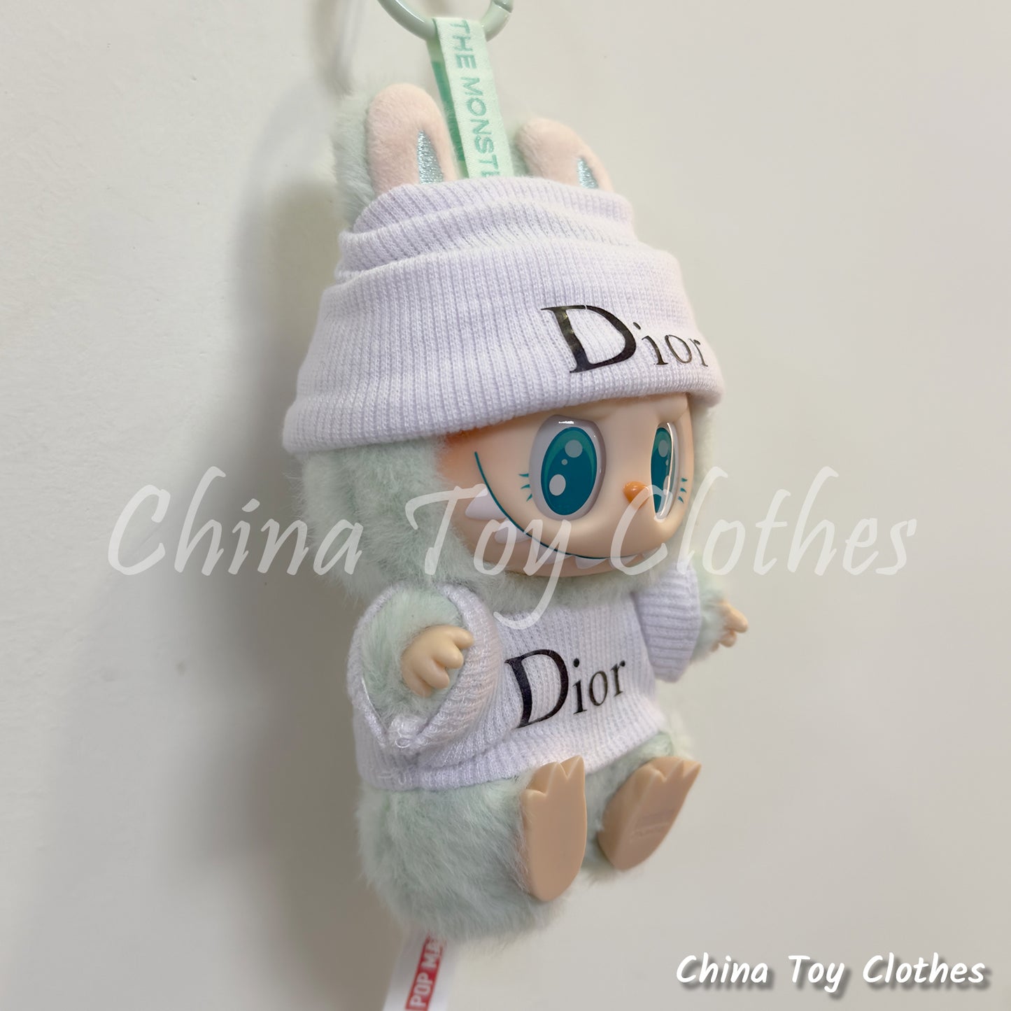 New Arrival LABUBU 17cm 7" The Monsters Plush Doll Clothes White Rich Lady Leisure Suit NO TOY