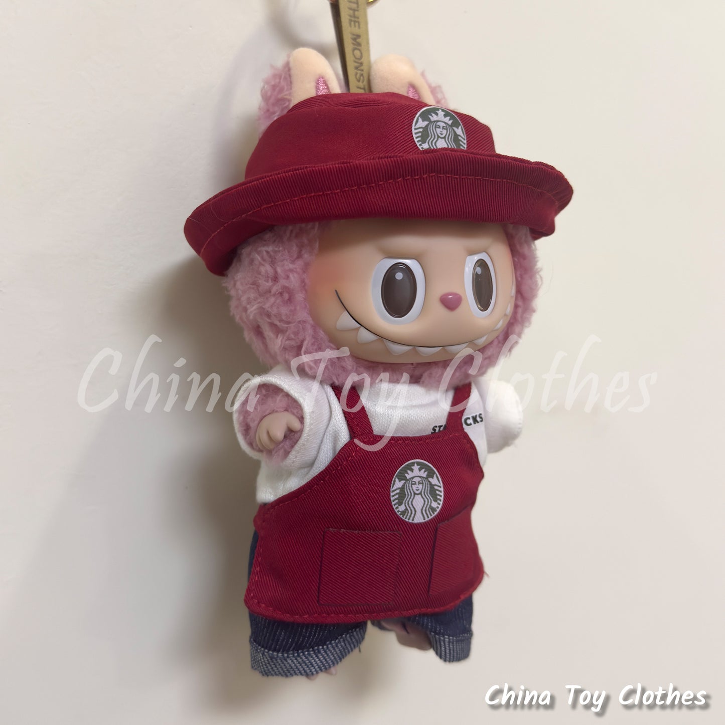 LABUBU 17cm Les Monstres Peluche Poupée Vêtements Beau Mec Style Manga 4 articles dans un costume PAS DE JOUET