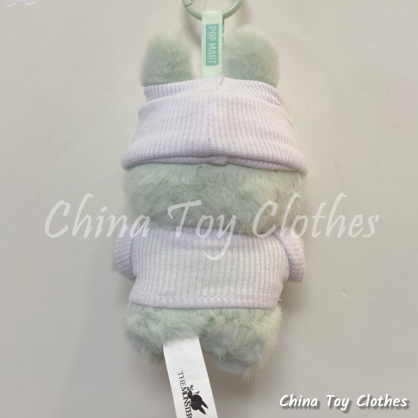 New Arrival LABUBU 17cm 7" The Monsters Plush Doll Clothes White Rich Lady Leisure Suit NO TOY