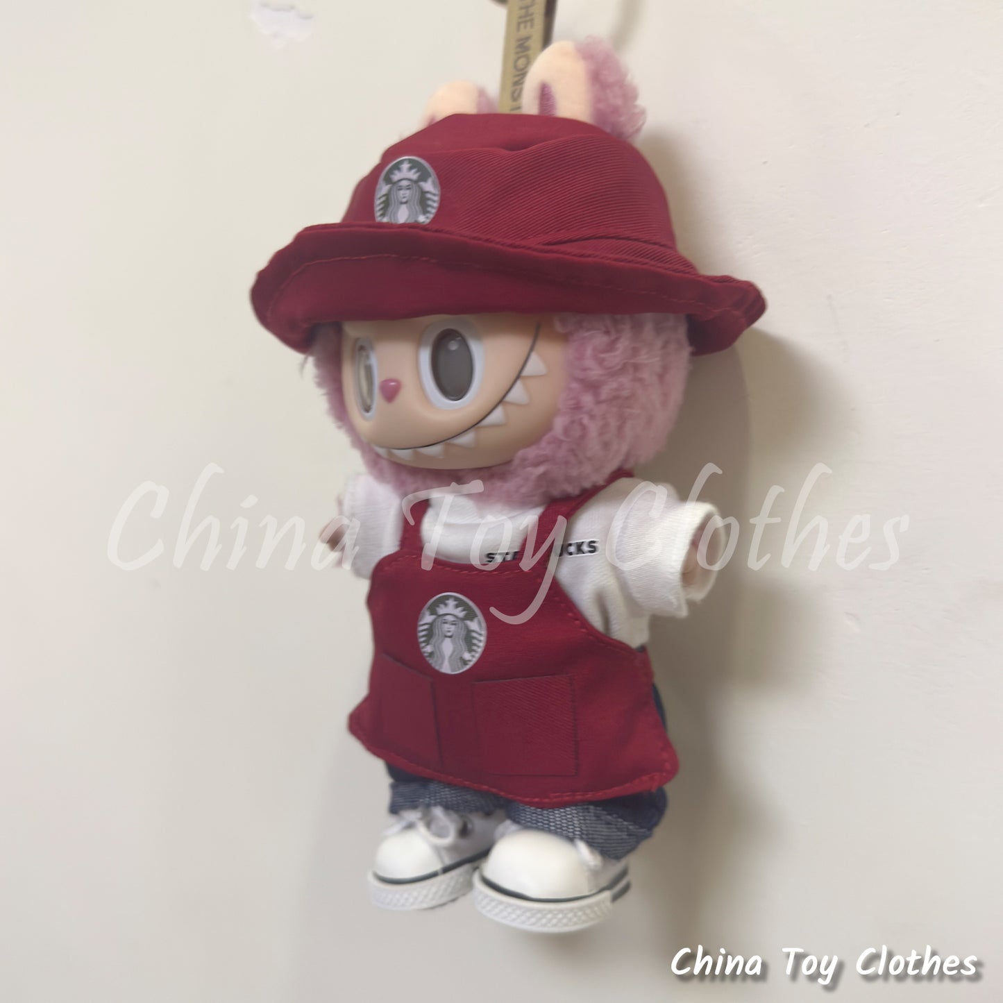LABUBU 17cm Les Monstres Peluche Poupée Vêtements Beau Mec Style Manga 4 articles dans un costume PAS DE JOUET