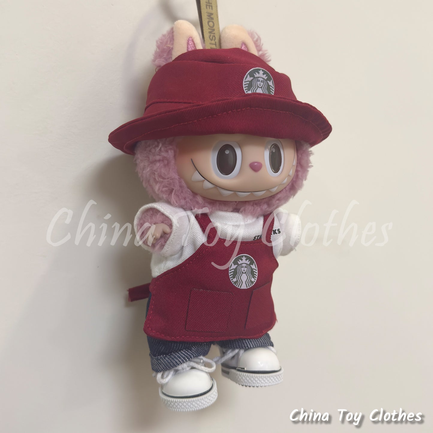 LABUBU 17cm Les Monstres Peluche Poupée Vêtements Beau Mec Style Manga 4 articles dans un costume PAS DE JOUET