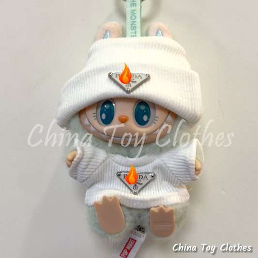 LABUBU 17cm Les Monstres Peluche Poupée Vêtements Beau Mec Style Manga 4 articles dans un costume PAS DE JOUET