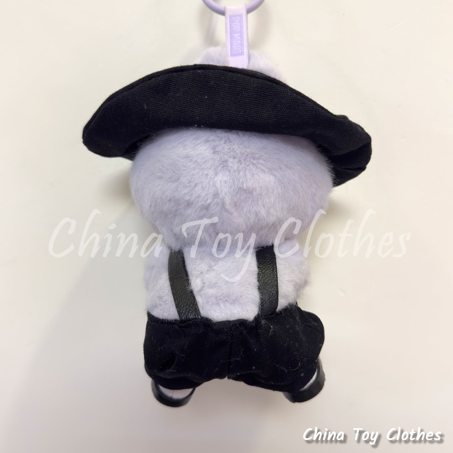 New Arrival LABUBU 17cm 7" The Monsters Plush Doll Clothes Rich Guy Black Leisure suit NO TOY