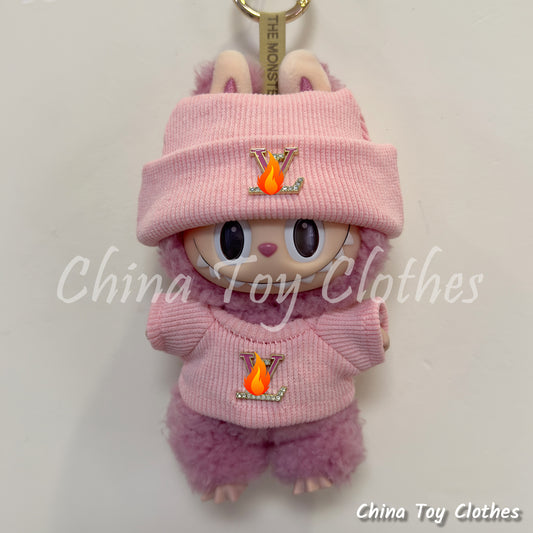 LABUBU 17cm Les Monstres Peluche Poupée Vêtements Beau Mec Style Manga 4 articles dans un costume PAS DE JOUET