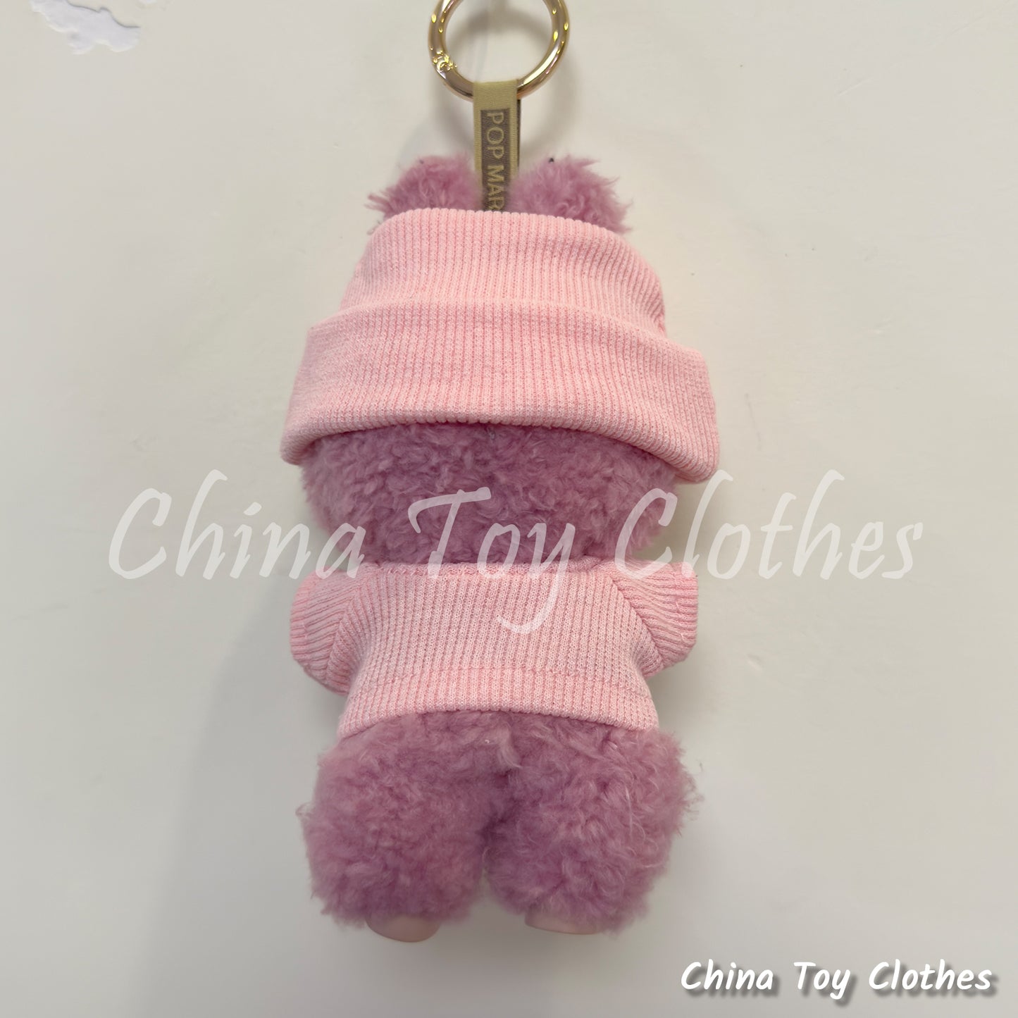 New Arrival LABUBU 17cm 7" The Monsters Plush Doll Clothes Pink Rich Lady Leisure Suit NO TOY