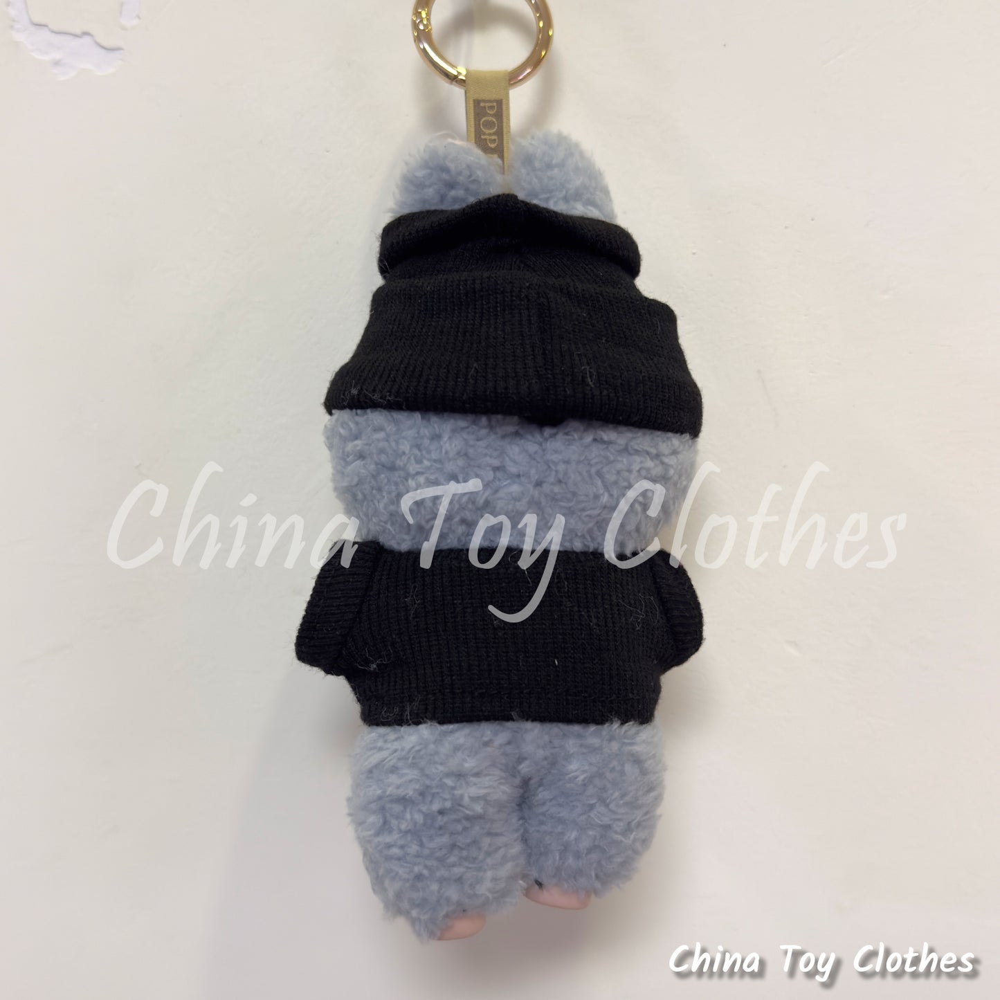 New Arrival LABUBU 17cm 7" The Monsters Plush Doll Clothes Black Rich Lady Leisure Suit NO TOY