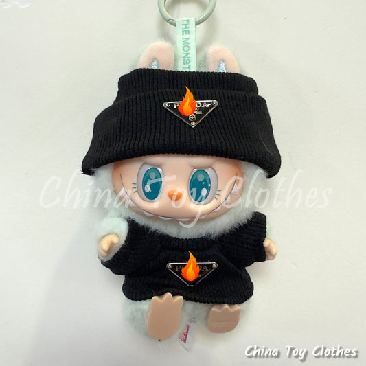 LABUBU 17cm Les Monstres Peluche Poupée Vêtements Beau Mec Style Manga 4 articles dans un costume PAS DE JOUET