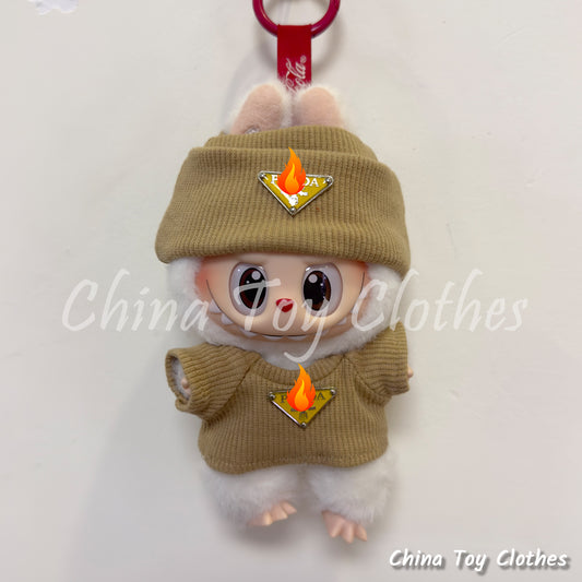 LABUBU 17cm Les Monstres Peluche Poupée Vêtements Beau Mec Style Manga 4 articles dans un costume PAS DE JOUET