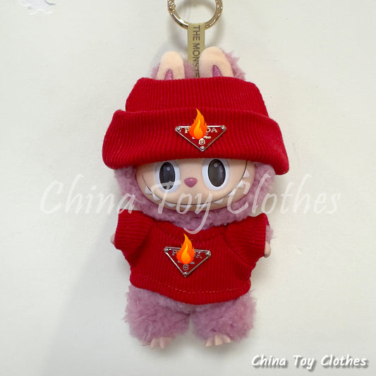 LABUBU 17cm Les Monstres Peluche Poupée Vêtements Beau Mec Style Manga 4 articles dans un costume PAS DE JOUET