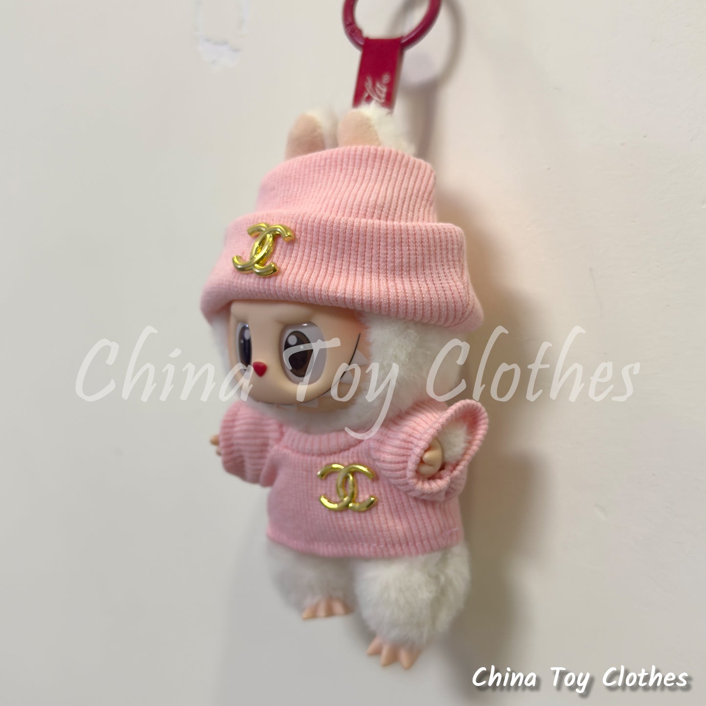 LABUBU 17cm 怪獸毛絨公仔衣帥哥漫畫風格 4 件套無玩具