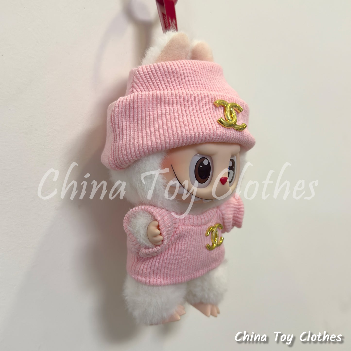 LABUBU 17cm 怪獸毛絨公仔衣帥哥漫畫風格 4 件套無玩具