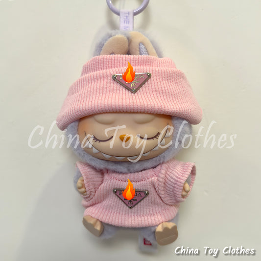 LABUBU 17cm Les Monstres Peluche Poupée Vêtements Beau Mec Style Manga 4 articles dans un costume PAS DE JOUET