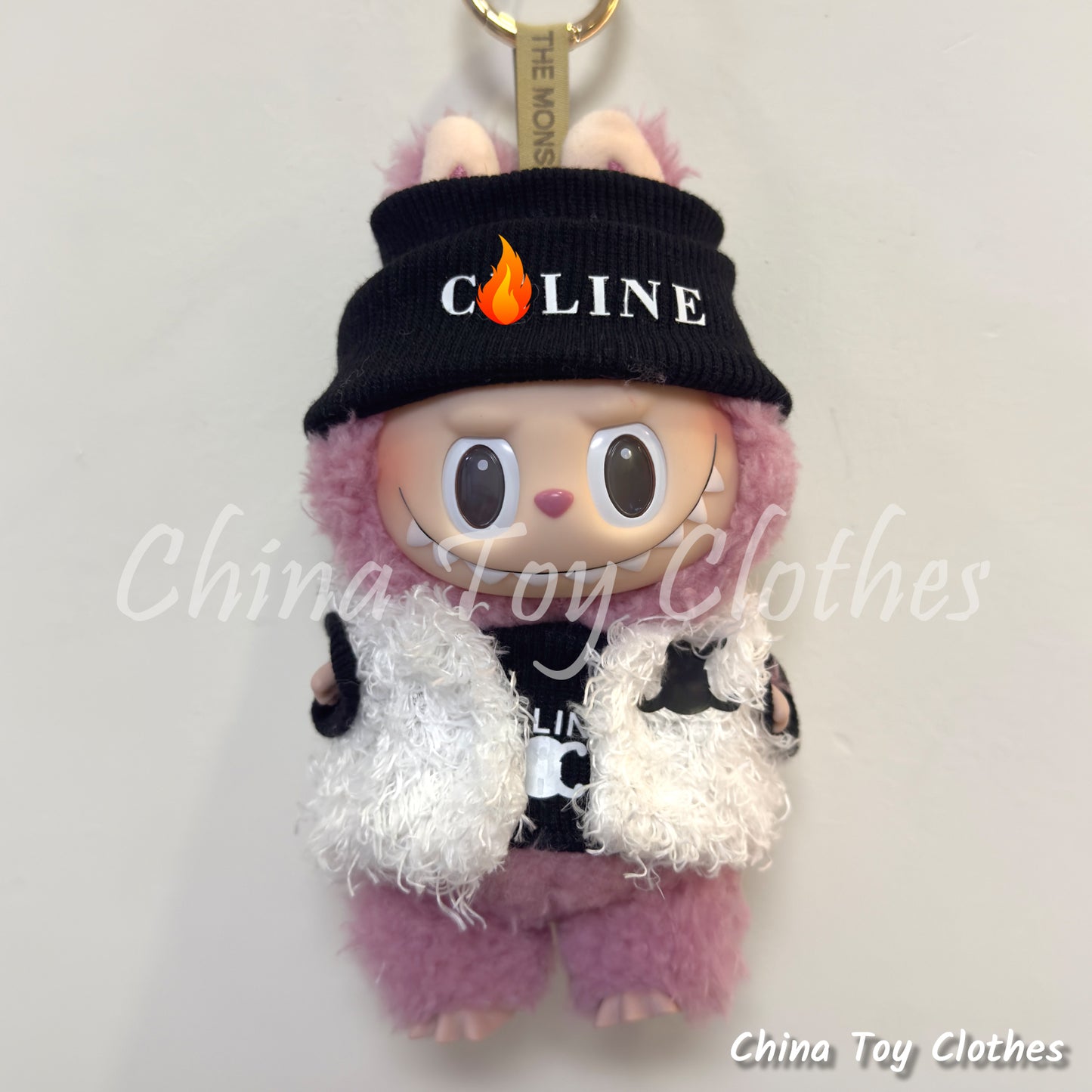 LABUBU 17cm 怪獸毛絨公仔衣帥哥漫畫風格 4 件套無玩具