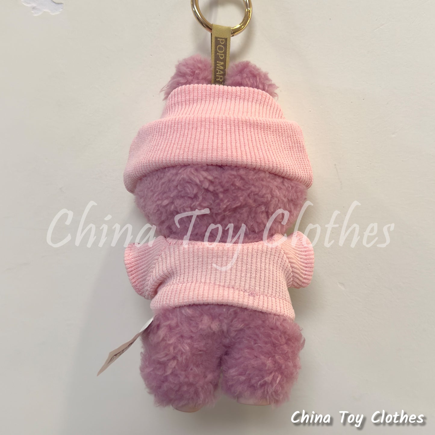 LABUBU 17cm 7" The Monsters Plush Doll Clothes Pink Rich Lady Leisure Suit NO TOY