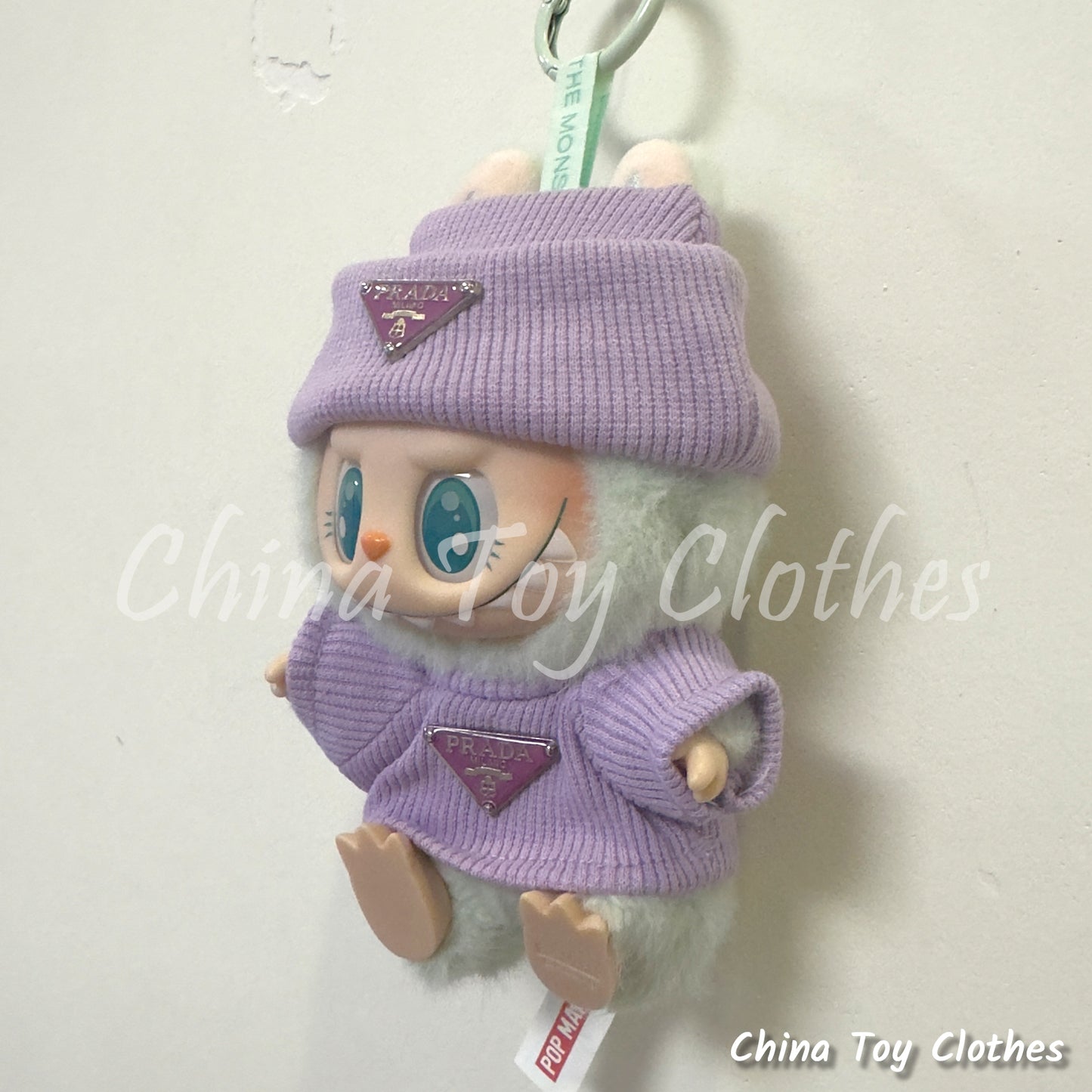 LABUBU 17cm 怪獸毛絨公仔衣帥哥漫畫風格 4 件套無玩具