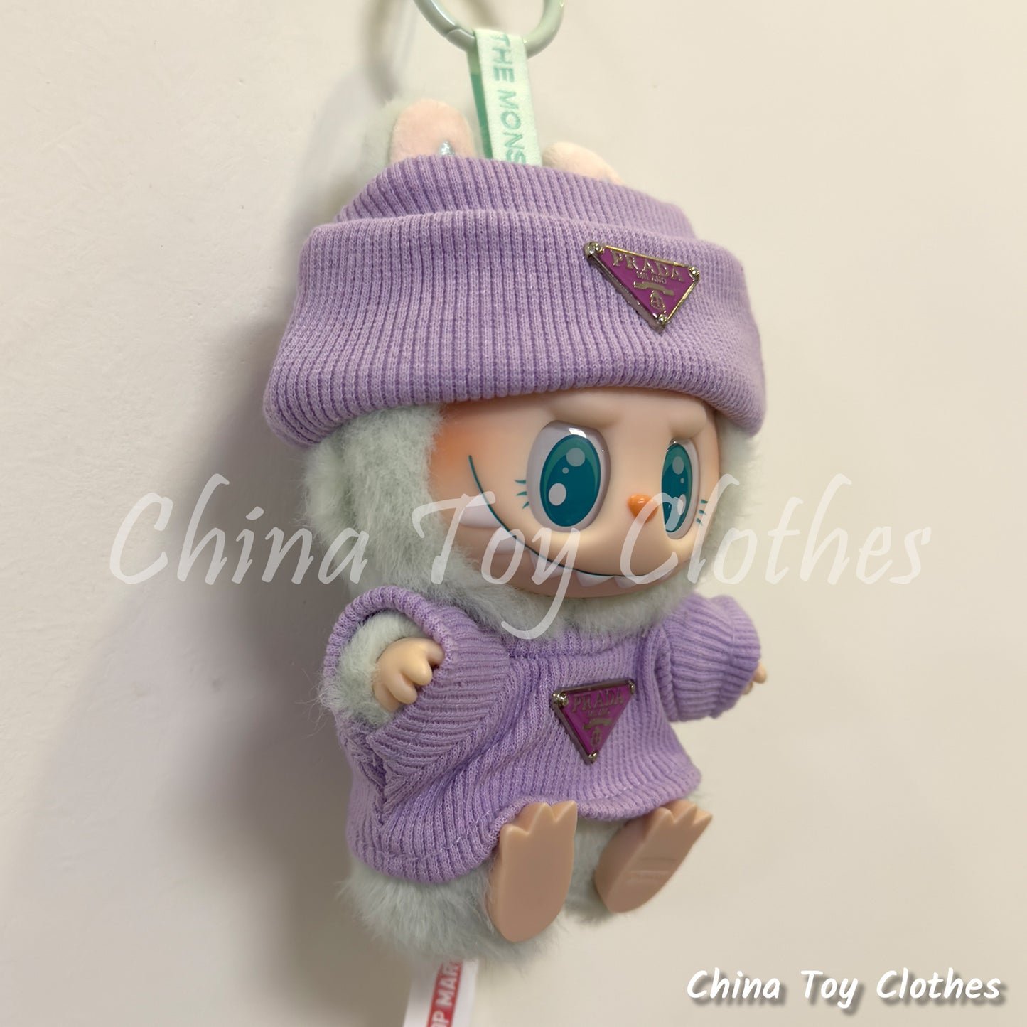LABUBU 17cm 怪獸毛絨公仔衣帥哥漫畫風格 4 件套無玩具