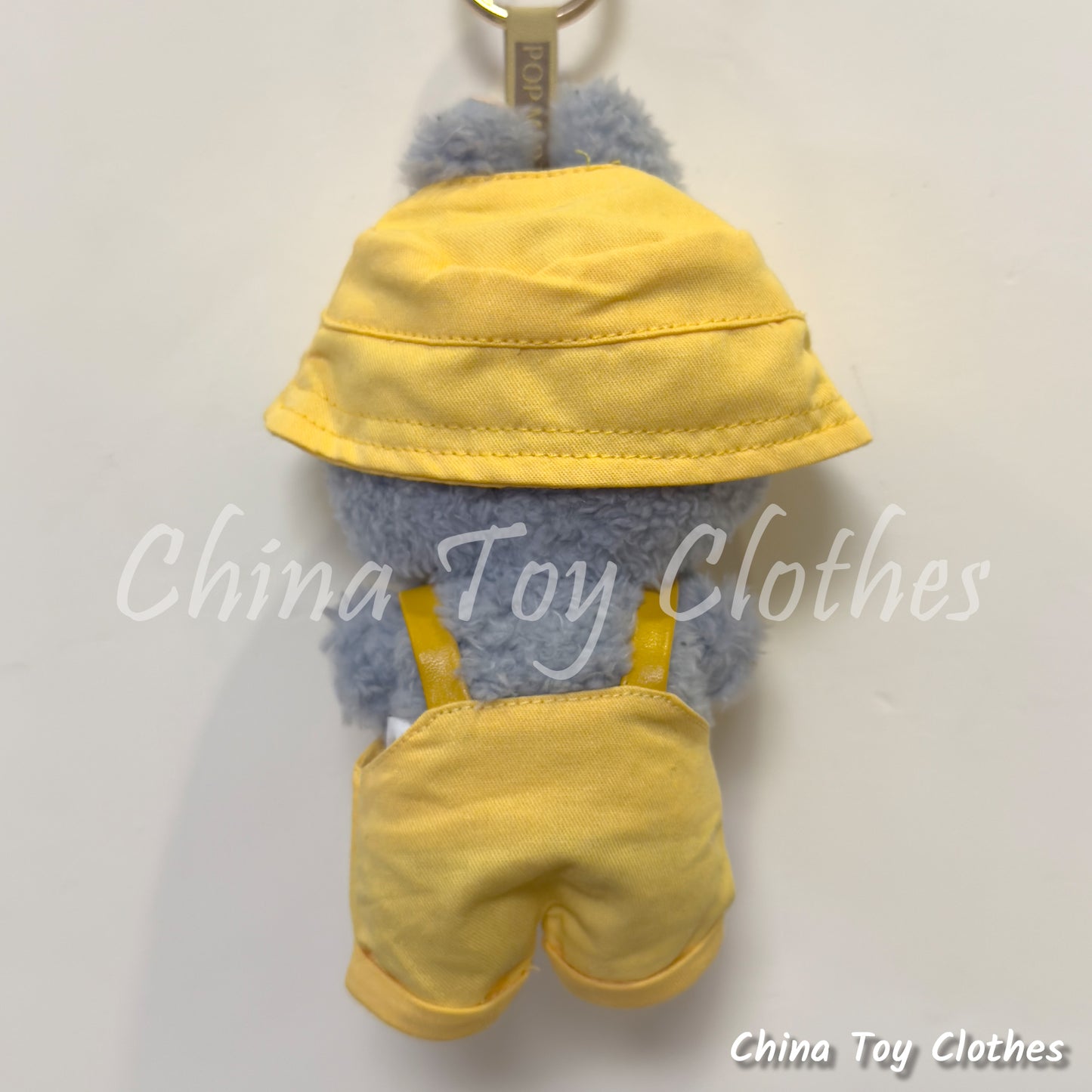 LABUBU 17cm 7" The Monsters Plush Doll Handmade Clothes Rich Guy Yellow Leisure suit NO TOY