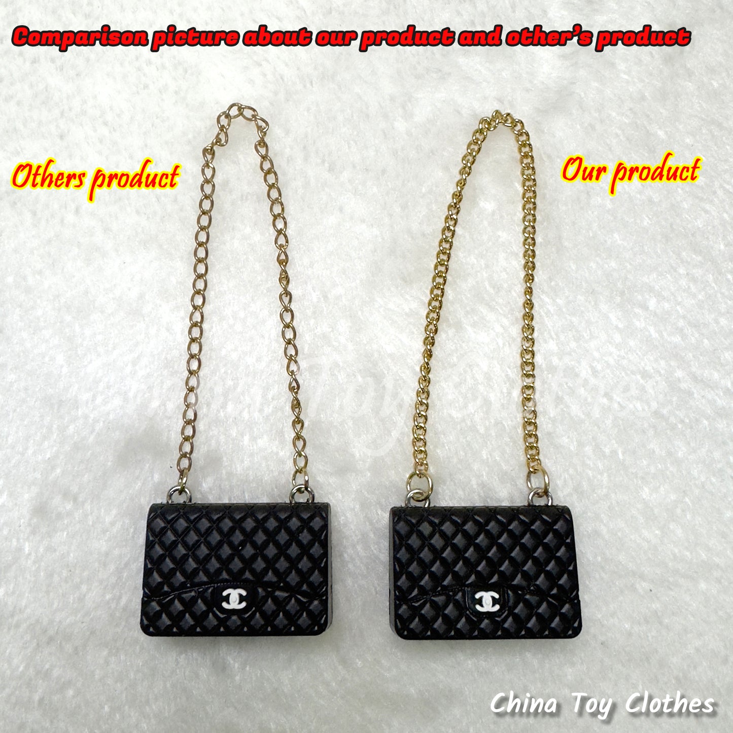 LABUBU 17cm The Monsters Plush Doll Accessories Handmade Lovely Lady's CC Bag Purse NO TOY