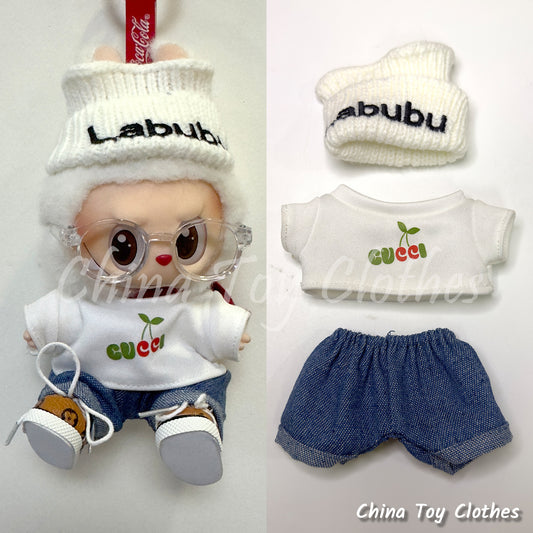LABUBU 17cm Les Monstres Peluche Poupée Vêtements Beau Mec Style Manga 4 articles dans un costume PAS DE JOUET